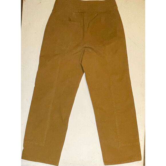 Chelsea & Violet Womens Pants Sz 29 Camel Tan Button-Front Crop Wide-Leg Utility - Picture 11 of 13